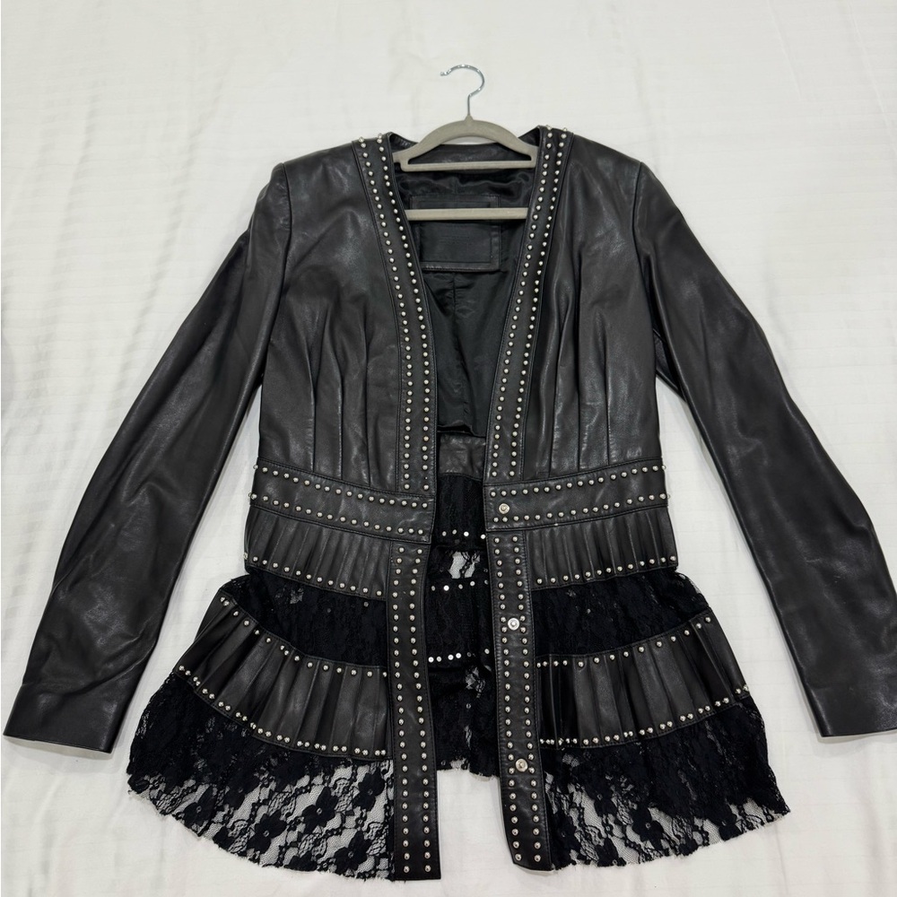PHILIPP PLEIN Leather Jacket Lace size M